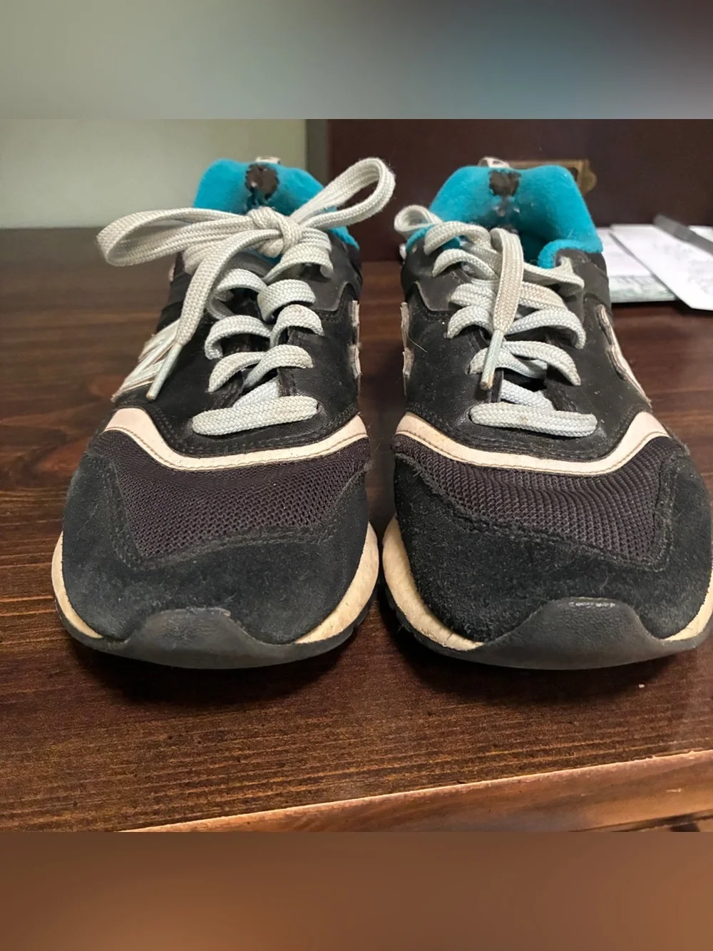 New Balance 997H Black & Aqua Blue Lifestyle Sneakers CW997HNB guessing size 7
